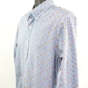 Charleston Threads Striped Boating International Flags Shirt Size Medium NWOT